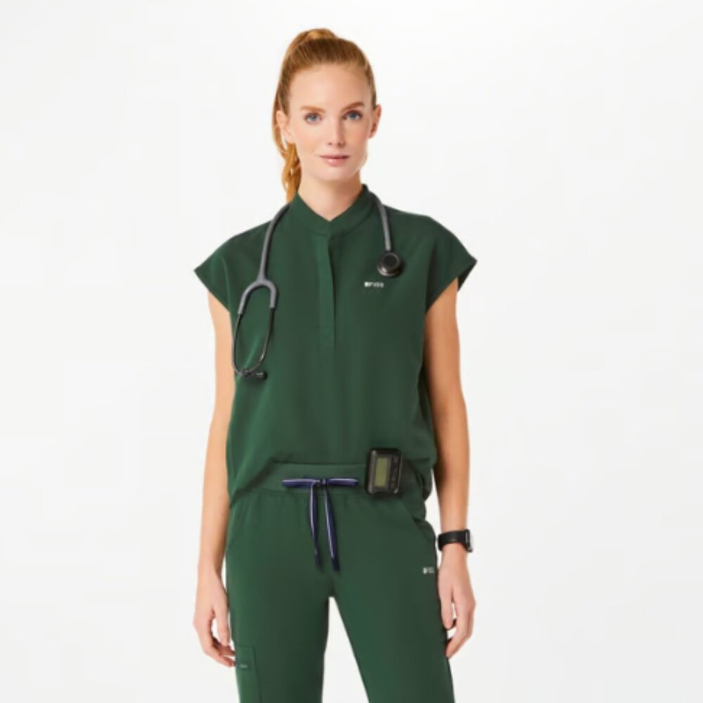 British racing green Rafaela top Small